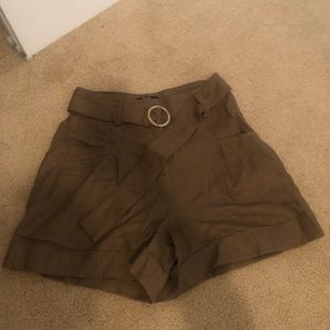 ASOS Belted Paperbag High Waist Shorts